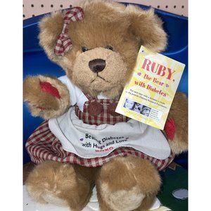 COPY - Ruby the Bear with Diabetes Russ Berrie Plush Stuffed Animal NWT